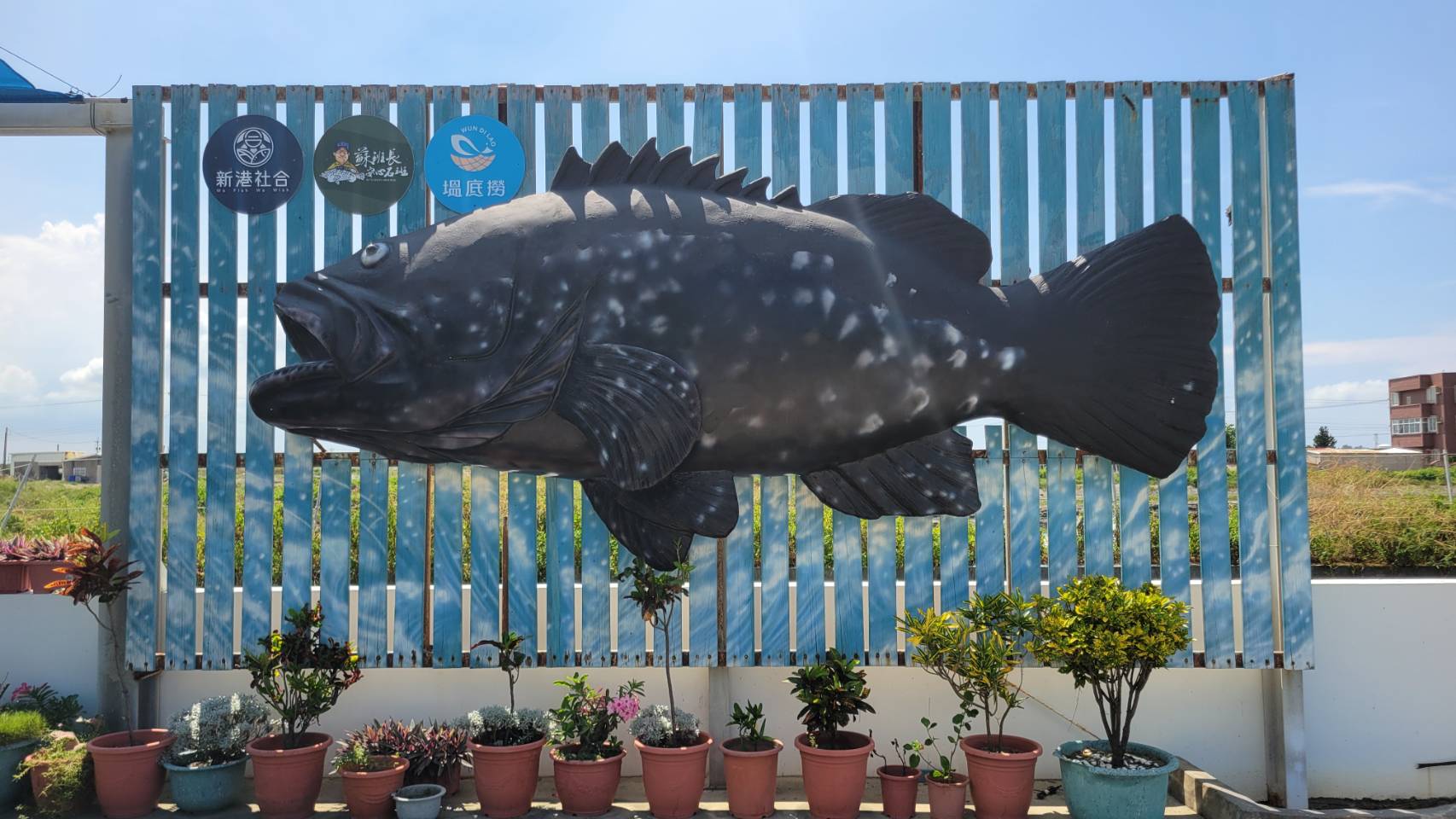 01_蘇班長安心漁場入口意象-石斑魚雕塑